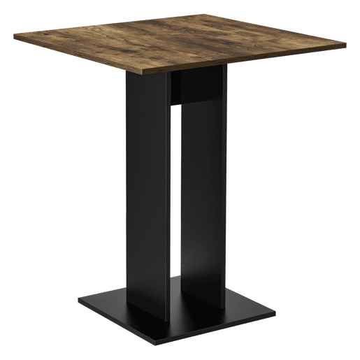 Mesa de jantar quadrada para cozinha sala 78 cm preto marrom 03_0006124