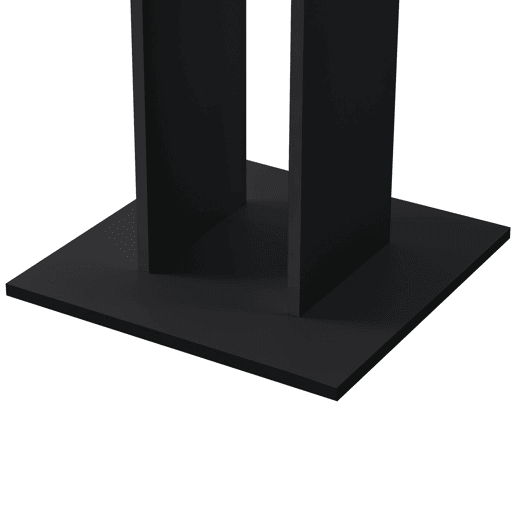 Mesa de jantar quadrada para cozinha sala 78 cm preto marrom 03_0006124
