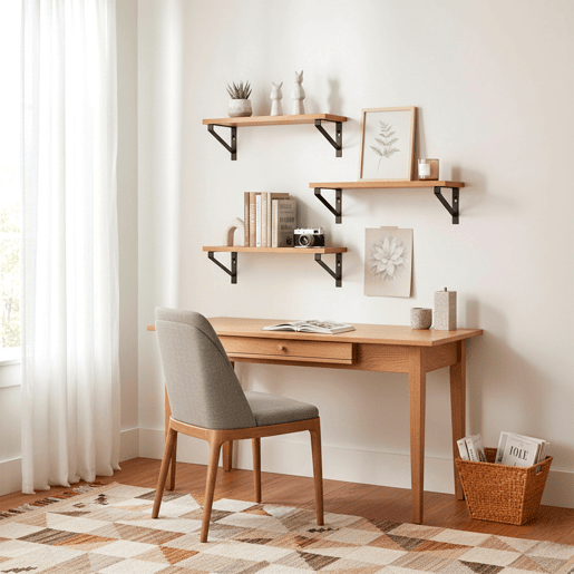 Max Home Conjunto de 3 prateleiras de parede em madeira de vários tamanhos Max Home Conjunto de 3 prateleiras de parede em madeira de vários tamanhos