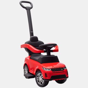 AIYAPLAY Carro Andador 2 em 1 para Crianças de 18-36 Meses Carro Andador Land Rover Discovery com Espaço de Armazenamento Buzina Volante Pega de Empurrar e Barra Removíveis 84x40x94,5 cm Vermelho