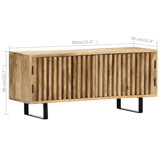 Móvel de TV Buffet de TV design prático 90 cm madeira de mangueira maciça 2502020