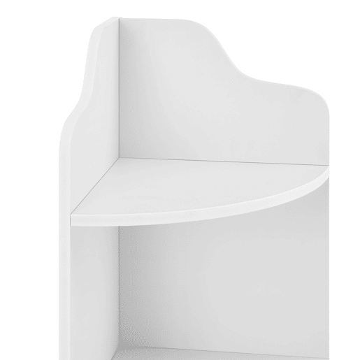 Prateleira de canto para móvel de banheiro com 4 superfícies de armazenamento em madeira composta 90 cm branco 03_0005173 Prateleira de canto para móvel de banheiro com 4 superfícies de armazenamento em madeira composta 90 cm branco 03_0005173