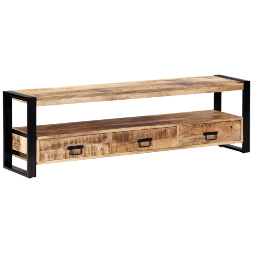 Prático móvel de buffet para TV de design em madeira de mangueira maciça de 150 cm 2502013