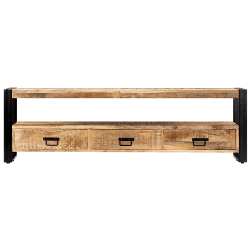 Prático móvel de buffet para TV de design em madeira de mangueira maciça de 150 cm 2502013