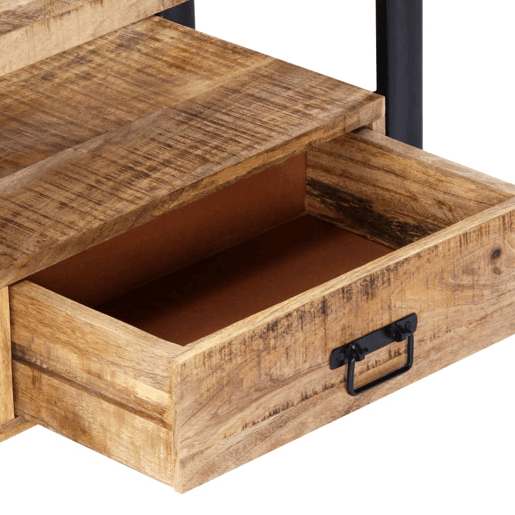 Prático móvel de buffet para TV de design em madeira de mangueira maciça de 150 cm 2502013