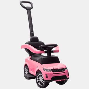 AIYAPLAY Carro Andador 2 em 1 para Crianças de 18-36 Meses Carro Andador Land Rover Discovery com Espaço de Armazenamento Buzina Volante Pega de Empurrar e Barra Removíveis 84x40x94,5 cm Rosa
