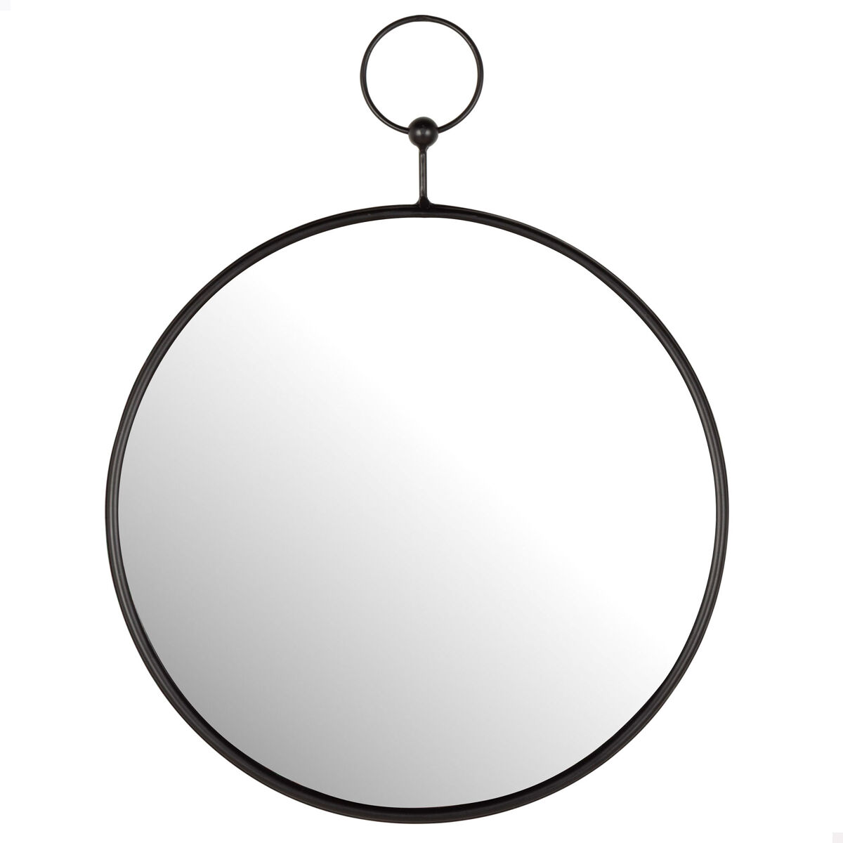 Max home espejo pared redondo d35 con marco y enganche metal