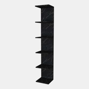 Prateleira de parede Surahammar com 6 níveis 180 x 34,5 x 30 cm mármore preto 03_0007062
