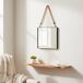 Max Home Espejo pared cuadrado con marco metal y cuerda 30x3 Max Home Espejo pared cuadrado con marco metal y cuerda 30x3 Negro