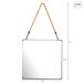 Max Home Espejo pared cuadrado con marco metal y cuerda 30x3 Max Home Espejo pared cuadrado con marco metal y cuerda 30x3 Negro