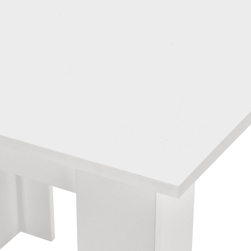 Mesa quadrada para 4 pessoas para sala de jantar cozinha sala 80 cm branca 03_0006232