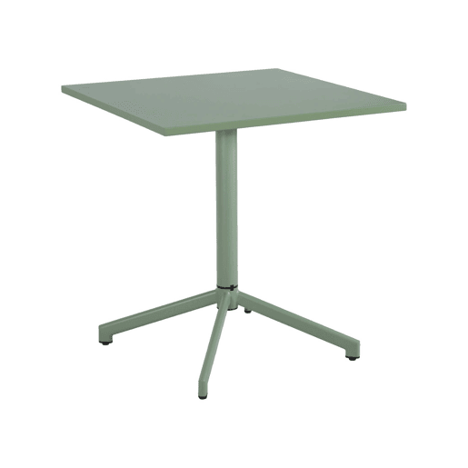 Mesa de jardim bistrô quadrada dobrável de aço, 2 lugares, Chiara, Verde cinzento, 70x70x74 cm