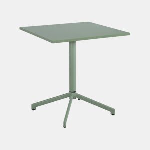 Mesa de jardim bistrô quadrada dobrável de aço, 2 lugares, Chiara, Verde cinzento, 70x70x74 cm