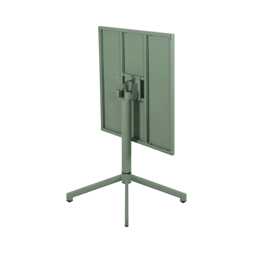 Mesa de jardim bistrô quadrada dobrável de aço, 2 lugares, Chiara, Verde cinzento, 70x70x74 cm