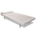 Sofá cama ajustable con dos almohadas de piel sintética Sofá cama ajustable con dos almohadas de piel sintética Blanco