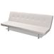 Sofá cama ajustable con dos almohadas de piel sintética Sofá cama ajustable con dos almohadas de piel sintética Blanco