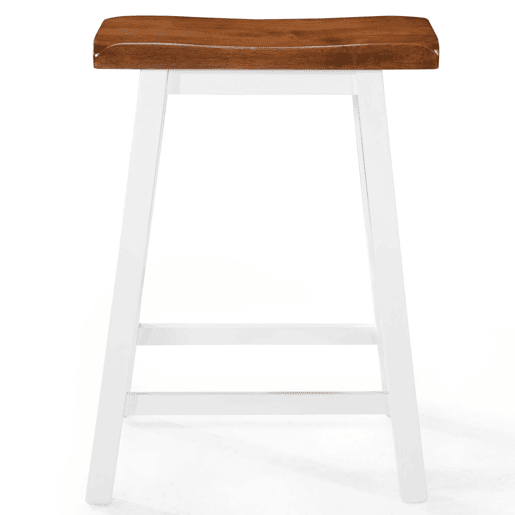 Conjunto de dois bancos de bar de design, cadeira, assento de madeira maciça 1202055