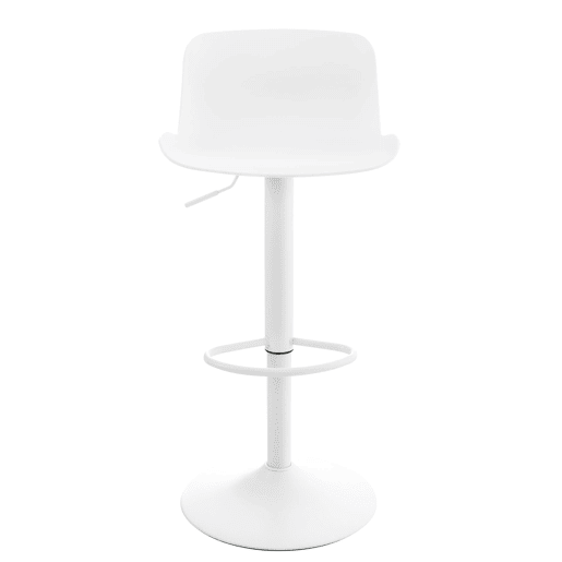 Conjunto de 2 banquetas giratórias de design contemporâneo em polipropileno branco 10_0001025