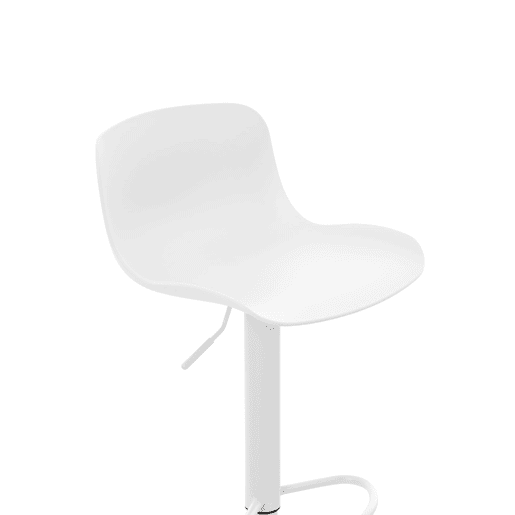 Conjunto de 2 banquetas giratórias de design contemporâneo em polipropileno branco 10_0001025