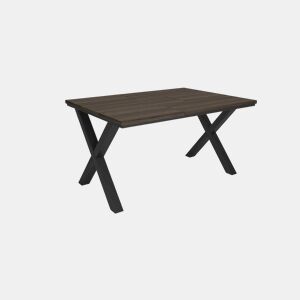Mesa Sala de jantar, Mesa Cozinha, 140x90x74cm, para 6 pessoas, móveis de sala de jantar, estilo industrial, carvalho escuro