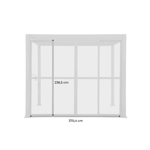 Porta de correr de 4m para a pérgola Triomphe, Acessório Triomphe , Antracite, 370.4x370.4x236.5 cm