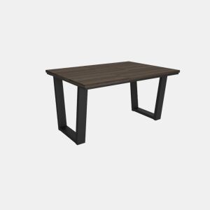 Mesa Sala de jantar, Mesa Cozinha, 140x90x74cm, para 6 pessoas, móveis de sala de jantar, estilo industrial, carvalho escuro