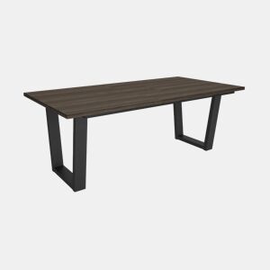 Mesa Sala de jantar, Mesa Cozinha, 194x90x74cm, para 10 pessoas, móveis de sala de jantar, estilo industrial, carvalho escuro