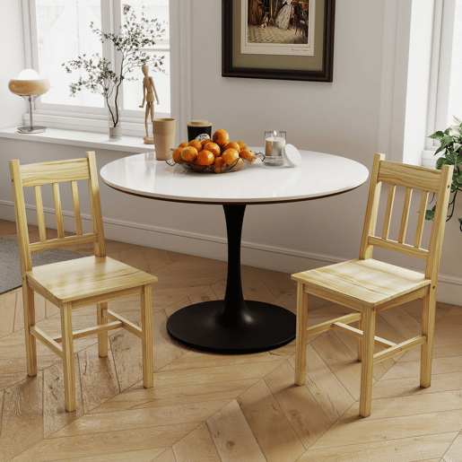 HOMCOM Conjunto de 2 Cadeiras de Sala de Jantar Cadeira de Cozinha com Encosto de Ripas Estrutura de Madeira de Pinho para Sala de Jantar Restaurante Carga Máxima 120 kg 41x46,5x85,5 cm Madeira HOMCOM Conjunto de 2 Cadeiras de Sala de Jantar Cadeira de Cozinha com Encosto de Ripas Estrutura de Madeira de Pinho para Sala de Jantar Restaurante Carga Máxima 120 kg 41x46,5x85,5 cm Madeira