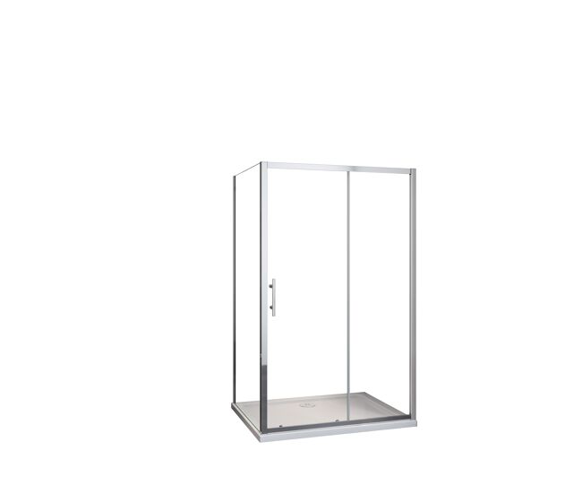 Aica mampara de ducha corredera+panel lateral,vidrio templado 5mm,(1161-1201)x(680-700)x1850mm