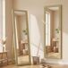 Espejo Cuerpo Entero MDF, Vidrio Templado HOMCOM Espejo Cuerpo Entero MDF, Vidrio Templado HOMCOM Marrón