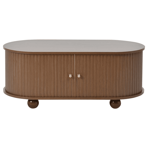 Mesa de centro 100*50*40 cm - Sofá com arrumação, portas deslizantes, 4 pés - Cor nogueira Mesa de centro 100*50*40 cm - Sofá com arrumação, portas deslizantes, 4 pés - Cor nogueira