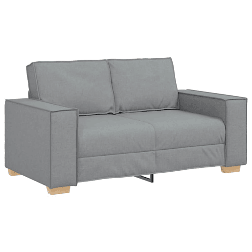 Sofá de 2 lugares - Sofá fixo cinza claro 120 cm tecido