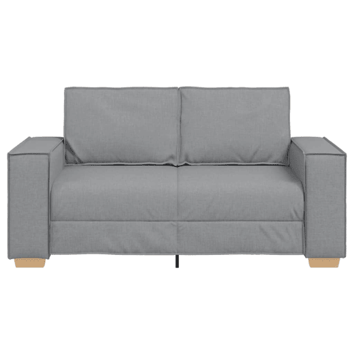Sofá de 2 lugares - Sofá fixo cinza claro 120 cm tecido
