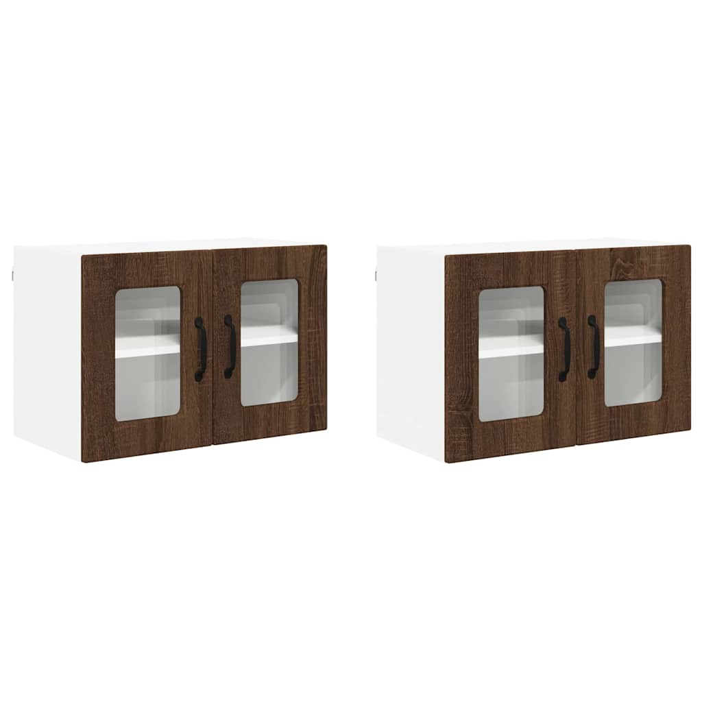 Armario de cocina de pared - Mueble cocina con estante 2 pcs 60 Roble