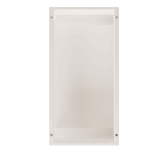 Mesa de centro 100x50x40 cm u2013 LED, 2 gavetas, design de dupla camada, vidro, alto brilho u2013 Branco