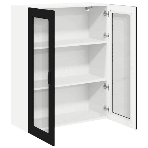 Armário de cozinha suspenso - armario de cocina colgante com porta Preto 80 x 31 x 100 cm