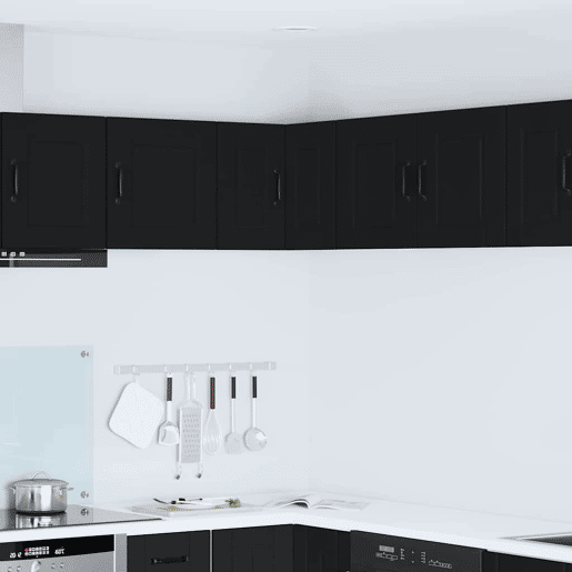 Armário de cozinha suspenso - armario de cocina colgante com porta Preto 57 x 57 x 40 cm