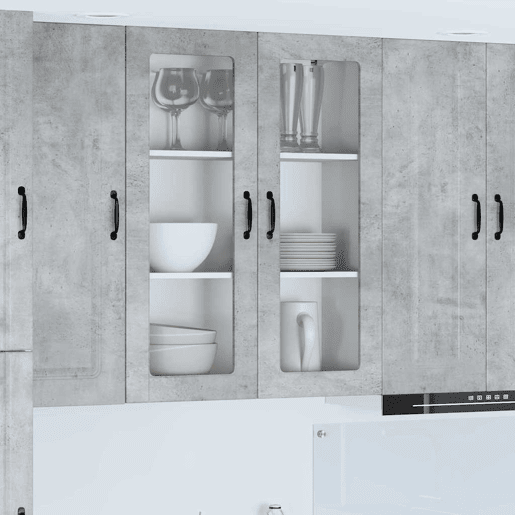Armário de cozinha suspenso - armario de cocina colgante com porta Cinzento 80 x 31 x 100 cm