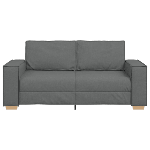 Sofá de 2 lugares - Sofá fixo cinza escuro 140 cm tecido