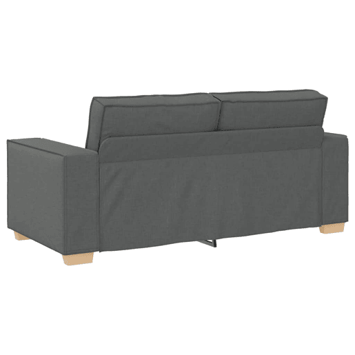 Sofá de 2 lugares - Sofá fixo cinza escuro 140 cm tecido