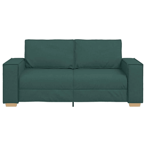 Sofá de 2 lugares - Sofá fixo verde escuro 140 cm tecido