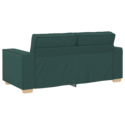Sofá de 2 lugares - Sofá fixo verde escuro 140 cm tecido