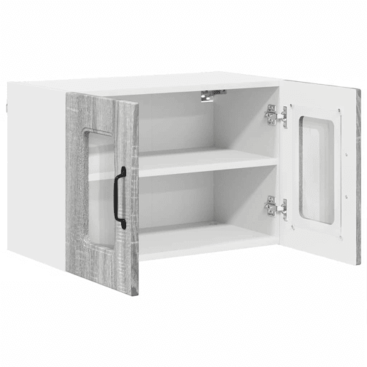 Lote de 2 Armários de cozinha suspendidos - Cozinha modular Colgantes Cinza Sonoma 60 x 31 x 40 cm