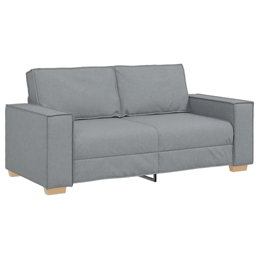 Sofá de 2 lugares - Sofá fixo cinza claro 140 cm Tecido