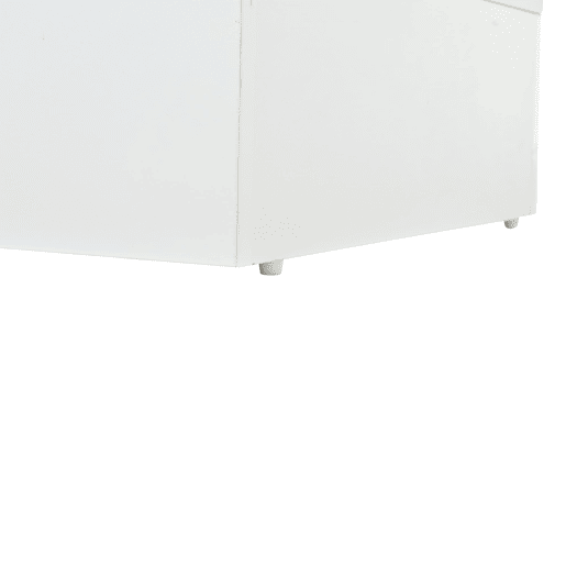 Mesa de centro com 2 níveis - Com luz LED de 16 cores - Sofá com prateleira aberta e 1 gaveta deslizante - Branco
