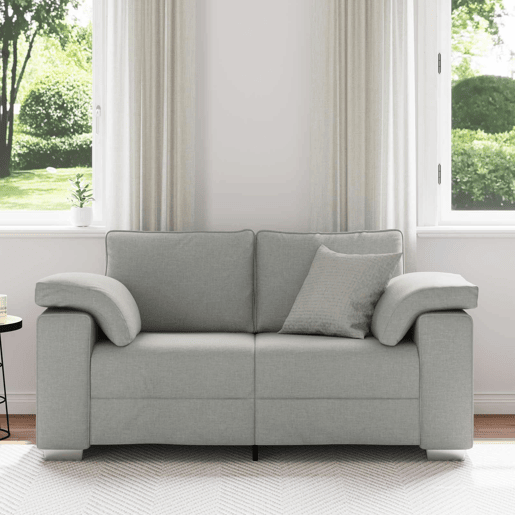 Sofá 3 lugares, Sofá fixo Cinza Nuvem 160 x 77 x 82 cm tecido