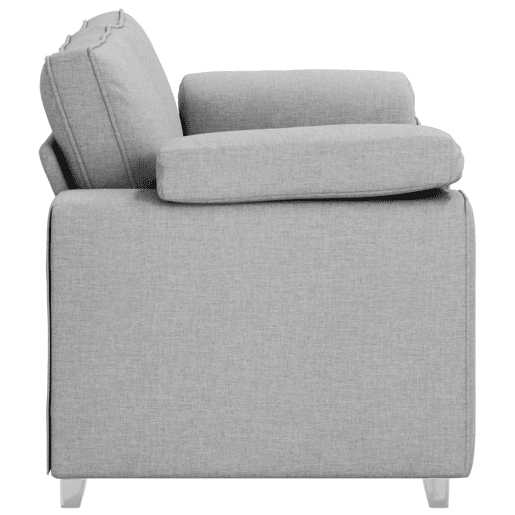 Sofá 3 lugares, Sofá fixo Cinza Nuvem 160 x 77 x 82 cm tecido