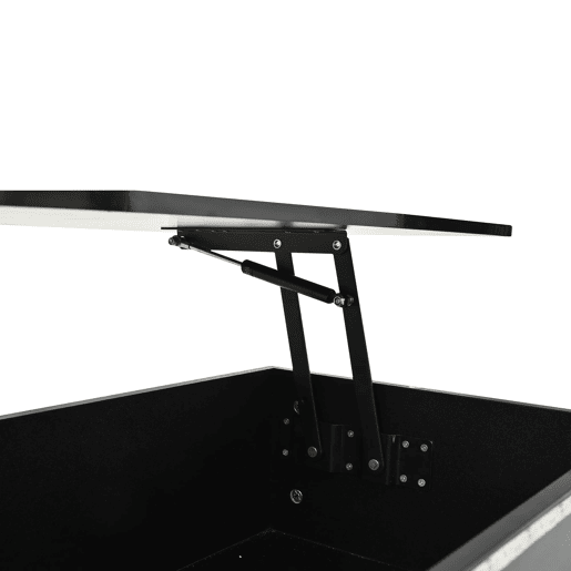Mesa de centro elevável 100x50x40 cm - 4 gavetas, com LED, com arrumação, Preto Mesa de centro elevável 100x50x40 cm - 4 gavetas, com LED, com arrumação, Preto