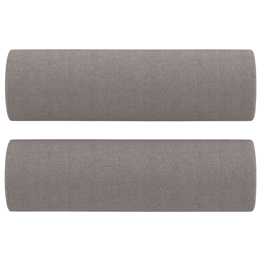 Sofá 3 lug. - Sofá fixo +almofadas decoração 180cm tecido cinza-acastanhado