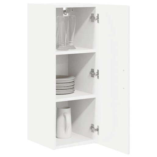 Lote de 2 Armários de cozinha suspendidos - Cozinha modular Colgantes com porta Branco Brilhante